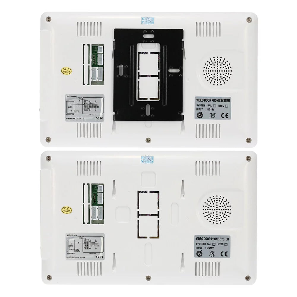 OWSOO 7” Wired Video Door Phone System Visual Doorbell with Indoor Monitor and Outdoor support Unlock Infrared Night View Rainproof for Home