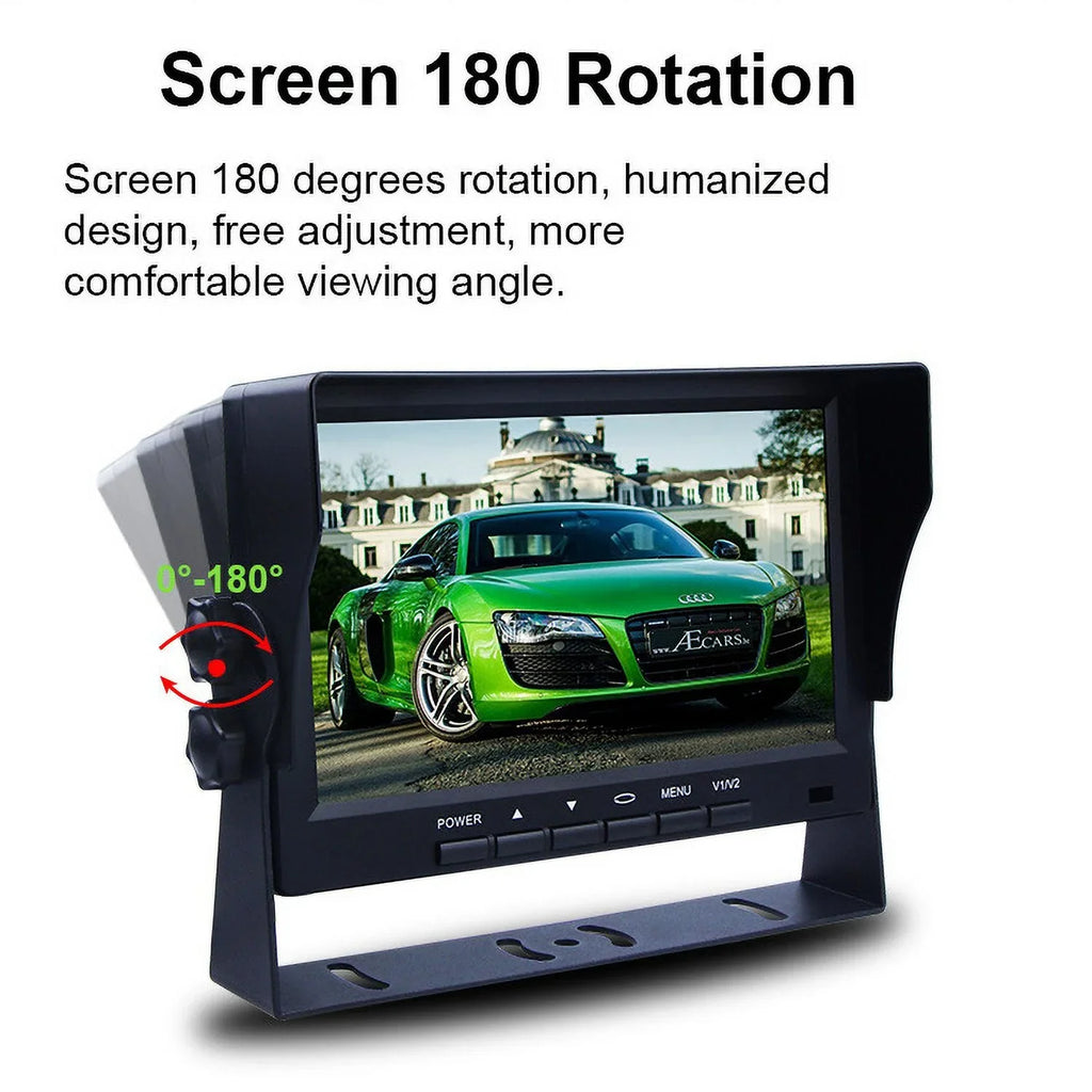 9V - 35V Car Vehicle Rear View Wireless IR Night Vision Backup Camera Fluid Kit + 7" LCD Monitor Parking Assistance System For Truck / Van / Caravan / Trailers / Camper