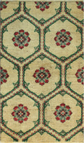Aria Magdalen Ivory/Green Rug, 3'0" x 5'1"