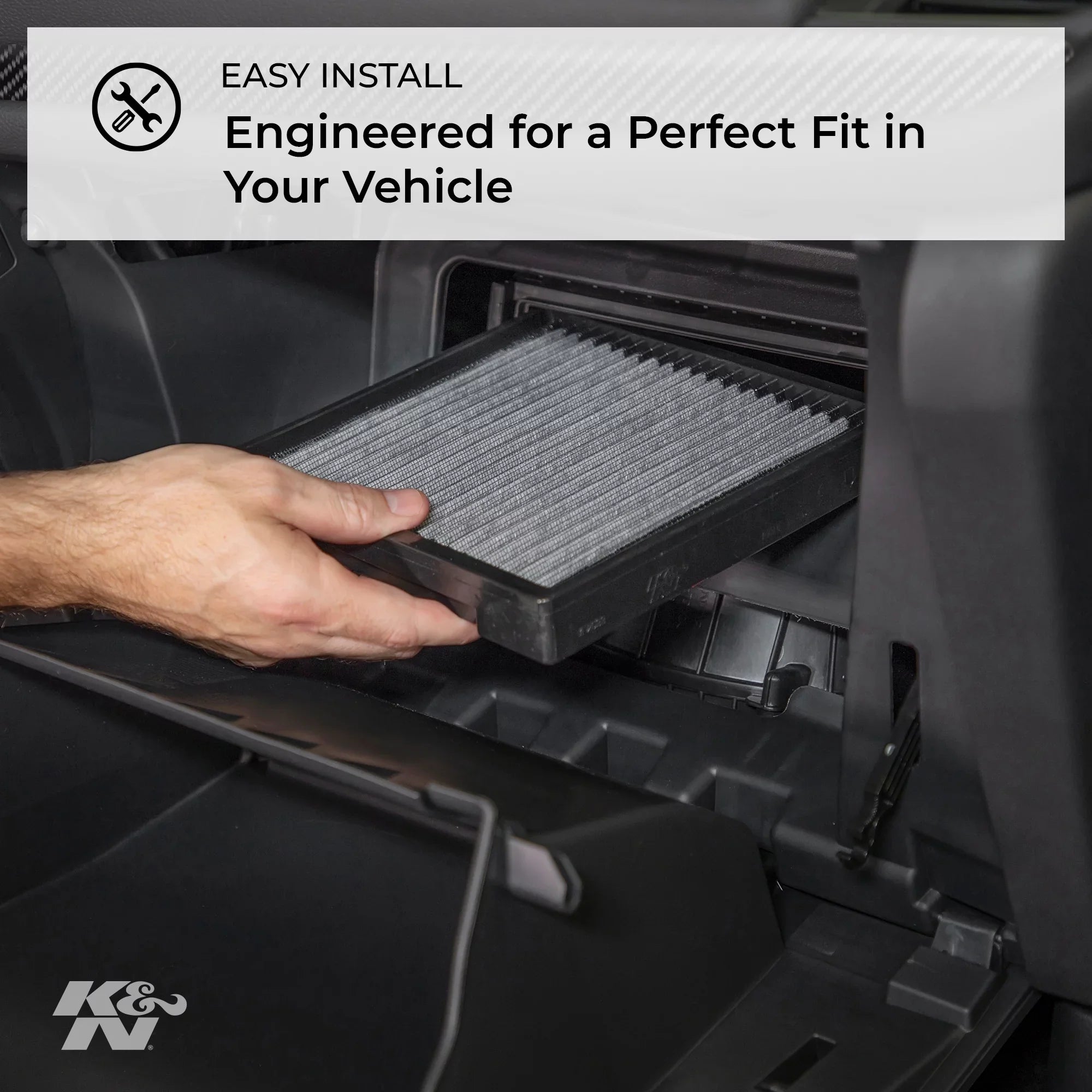K&N Cabin Air Filter: Washable and Reusable: Designed For Select 2005-2014 Ford Mustang Vehicle Models, VF2020