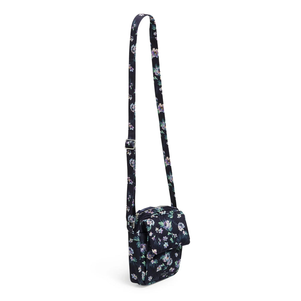 Vera Bradley Women's Efficiency Twill Small Crossbody Bag Navy Garden