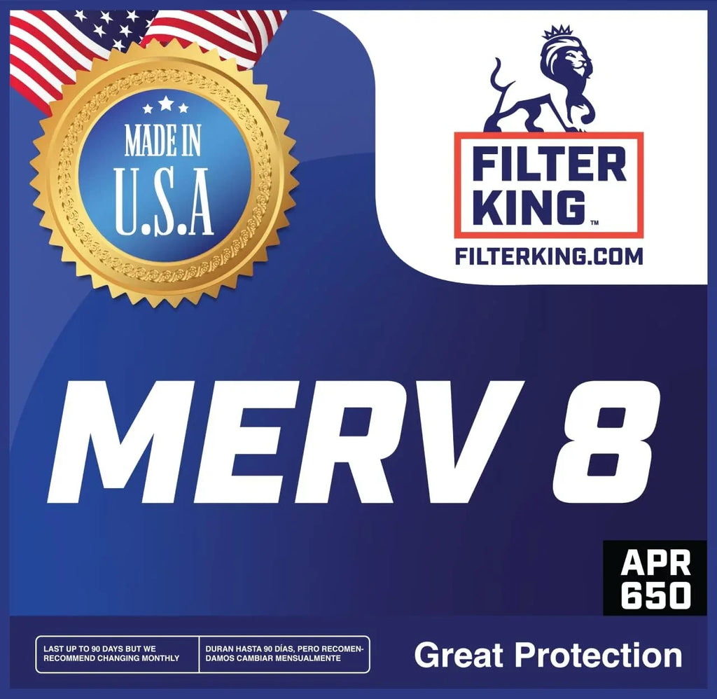 Filter King 23.5x33x1a Air Filter | 4-PACK | MERV 8 HVAC Pleated A/C Furnace Filters | MADE IN USA | Actual Size: 23.5 x 33 x .75"