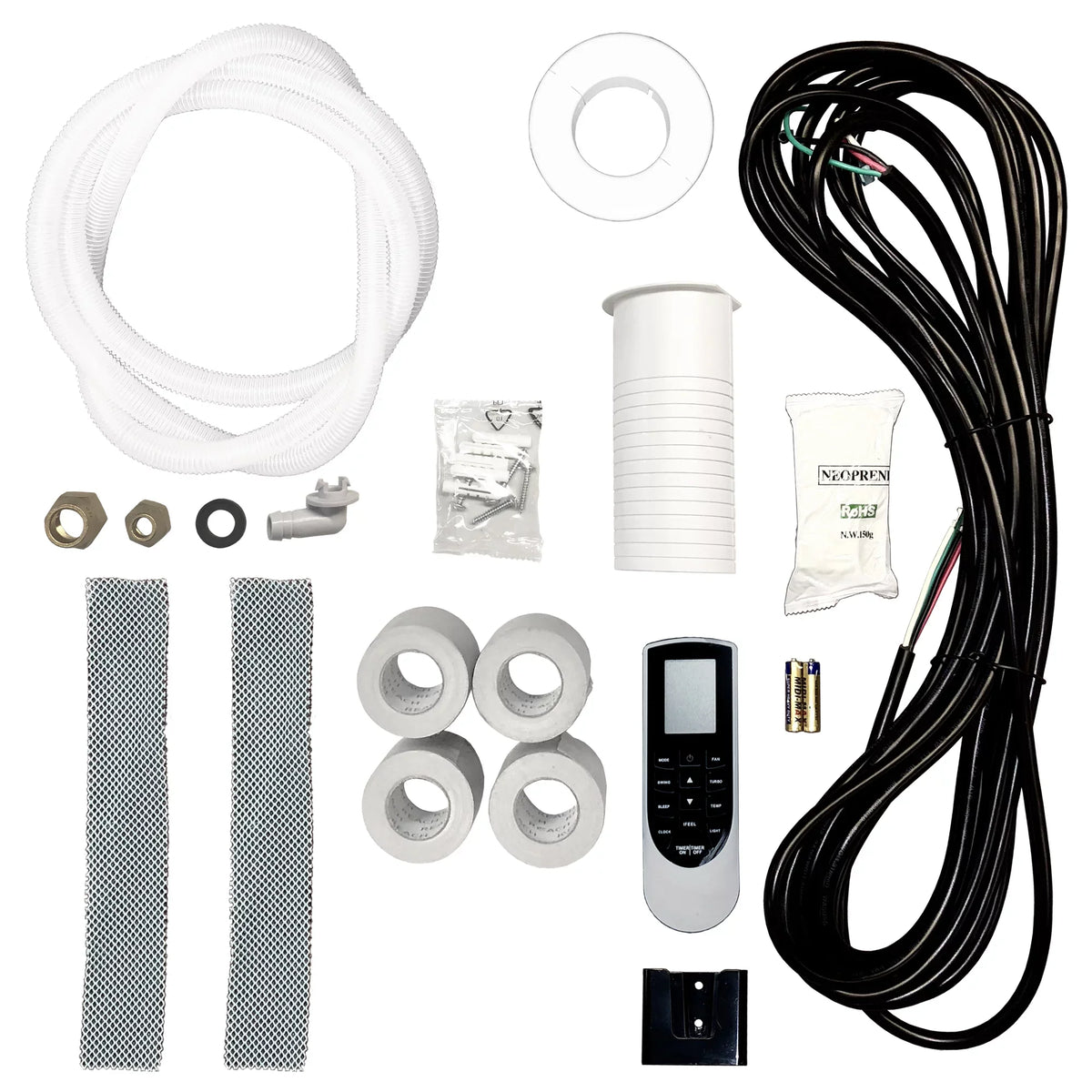 AmVent Super Efficiency 12000 BTU Inverter Ductless Mini Split and Heat Pump 115V/60 Hz 500 SQ coverage area with 25 ft installation Kit