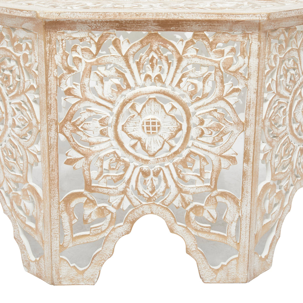 Studio 350 White Pine Country Cottage Coffee Table - 33 x 33 x 18 Round