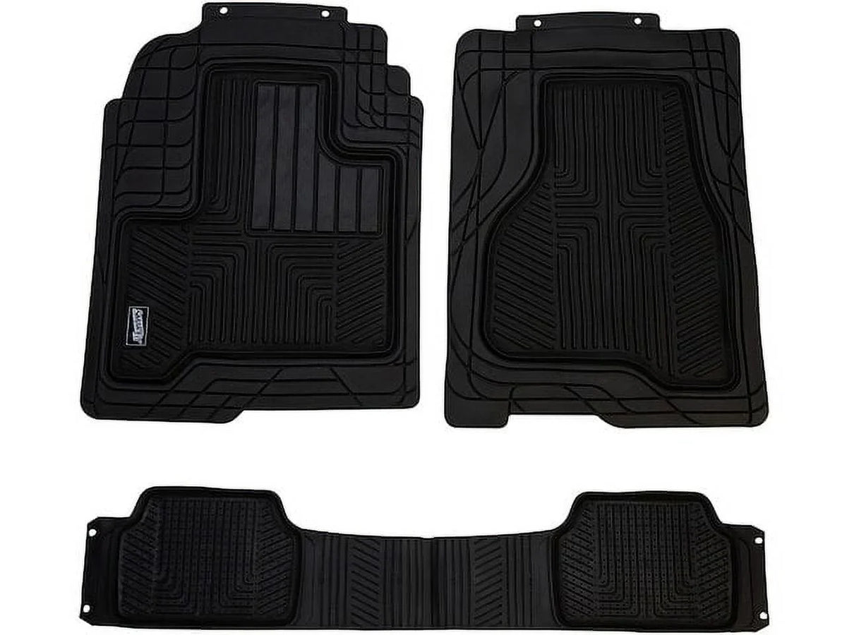 Floor Mat Set 3 Piece - Compatible with 2009 - 2018 Chevy Traverse 2010 2011 2012 2013 2014 2015 2016 2017
