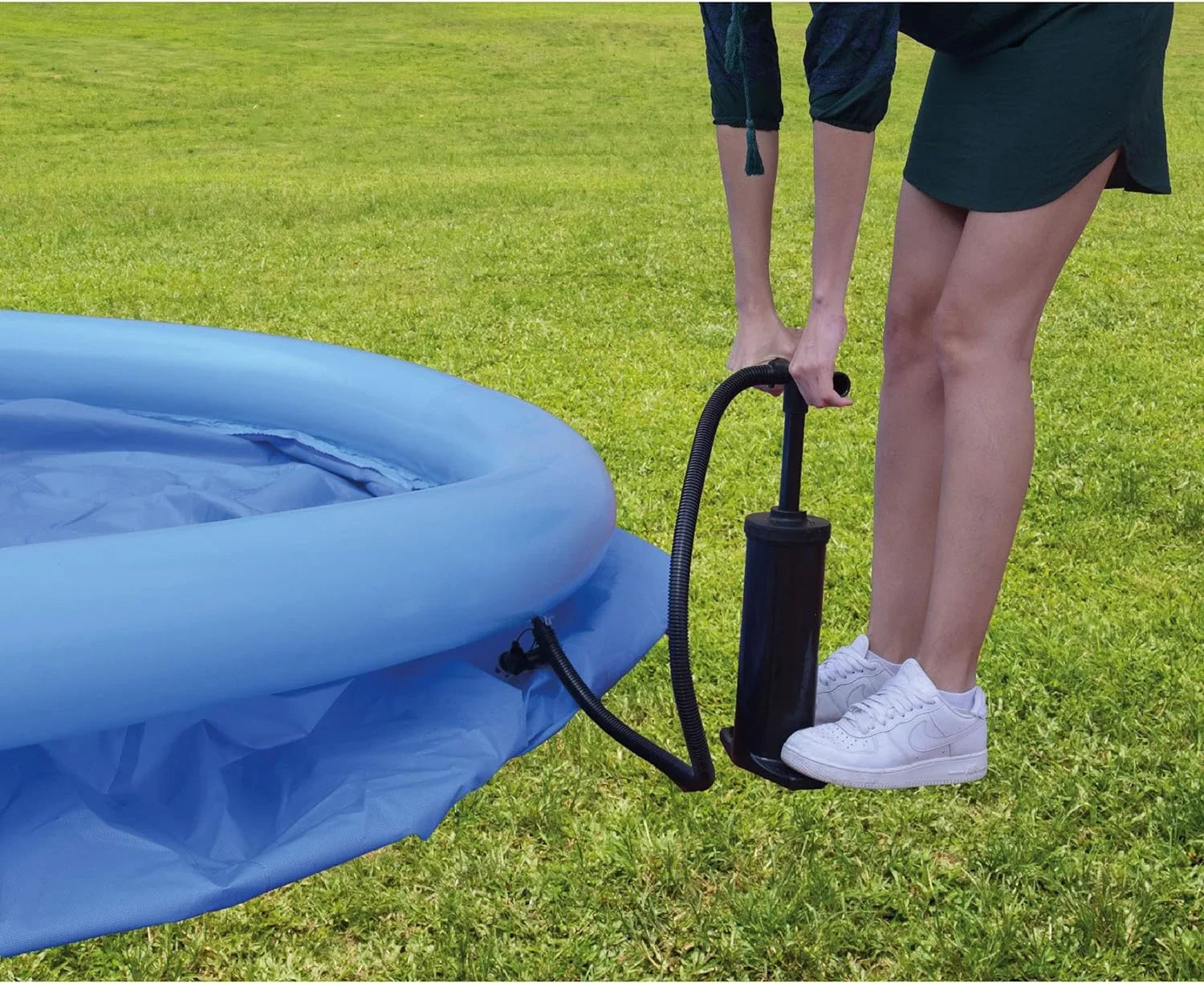 Avenli 12014 5.5 Foot X 20 Inch 1 To 2 Person Capacity Prompt Set Kids Above Ground Inflatable Outdoor Backyard Kiddie Swimming Pool, Blue