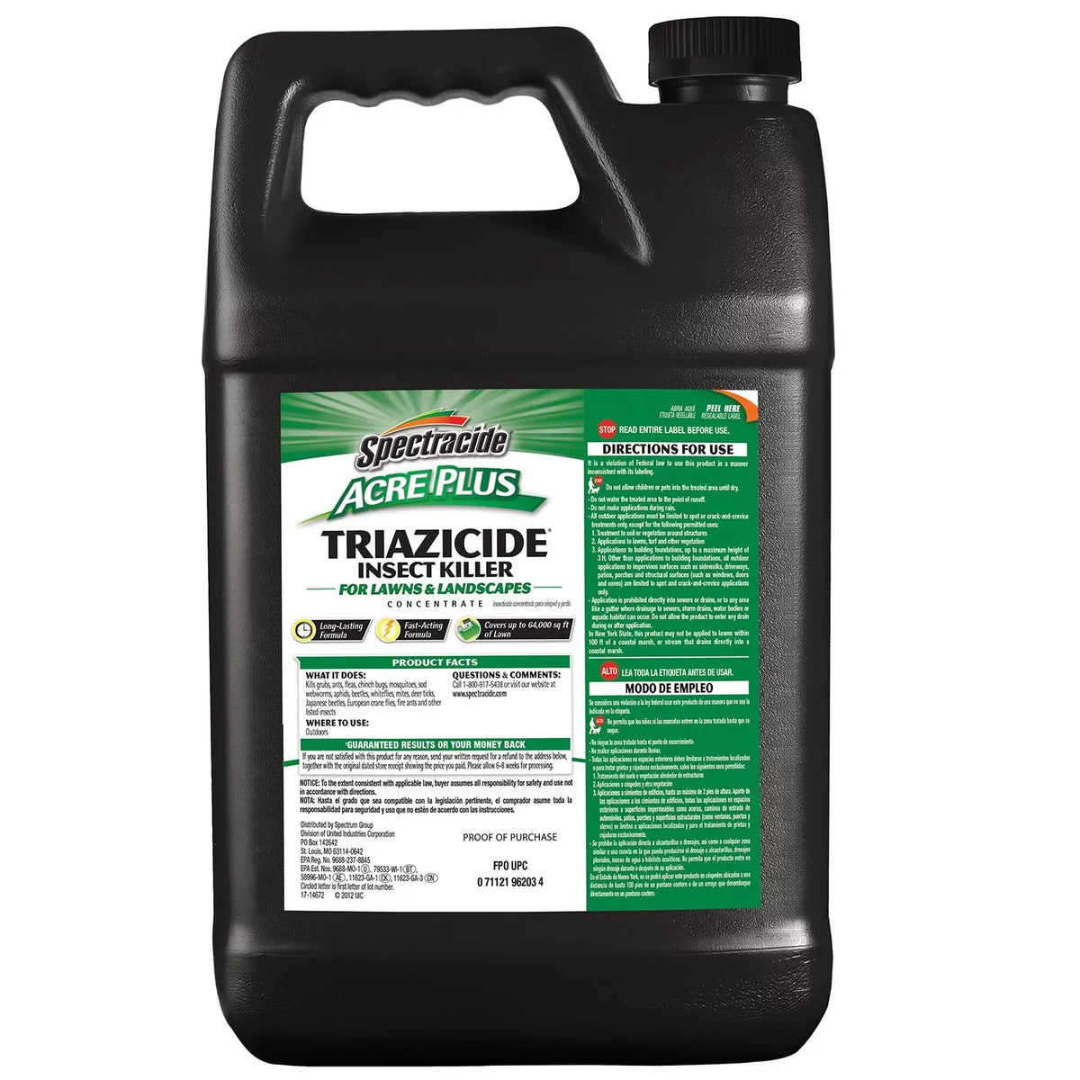 Spectracide Acre Plus Triazicide Insect Killer for Lawns & Landscapes Concentrate1 Gallon