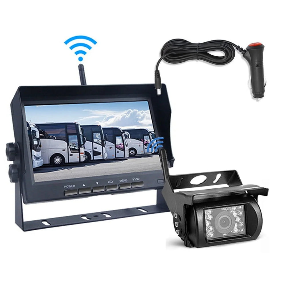 9V - 35V Car Vehicle Rear View Wireless IR Night Vision Backup Camera Fluid Kit + 7" LCD Monitor Parking Assistance System For Truck / Van / Caravan / Trailers / Camper
