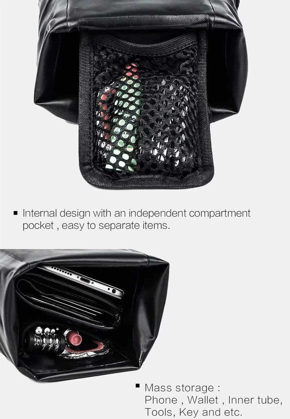 Rhinowalk Bike Saddle Bag Fluid Bicycle Bag Cycling Seat Bag Mountain Road Portable Storage Bag, 1.5L