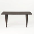 Emil Outdoor Multi-brown Wicker Rectangle Table