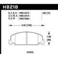 Street Front Brake Pads for 1988-1989 Civic SI, 1992-2000 Civic CX & 1988-2000 DX 1998-2000 GX HPS