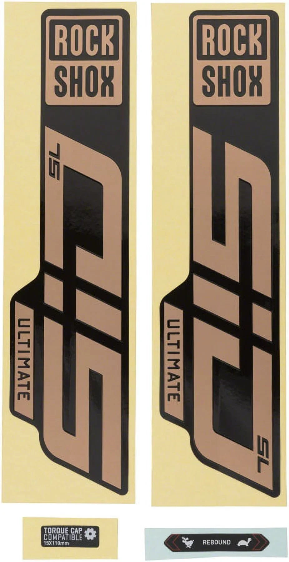 Rockshox Fork Decal Kit - SID SL Ultimate 27.5"/29" Matte Brass Foil/High Gloss