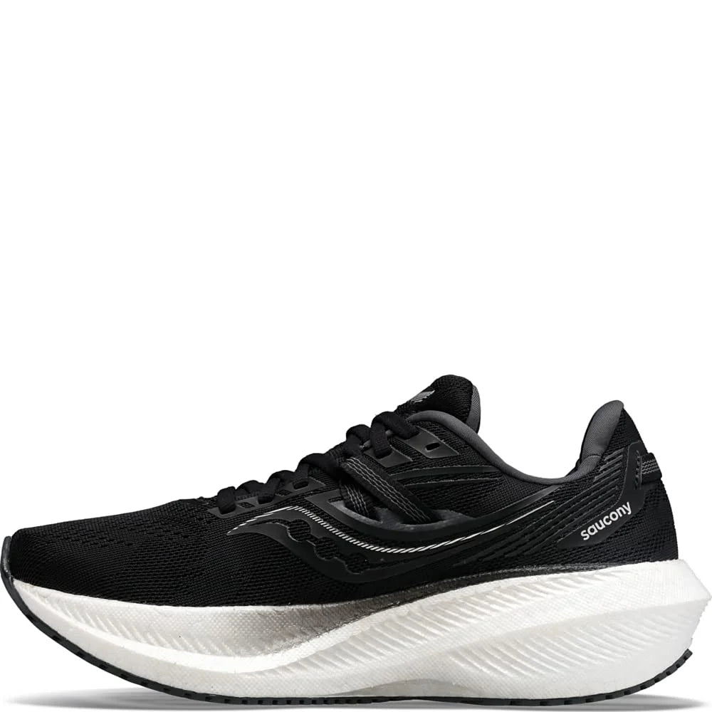Saucony Men's Triumph 20 Running Shoe, Black/White, 12.5 Wide