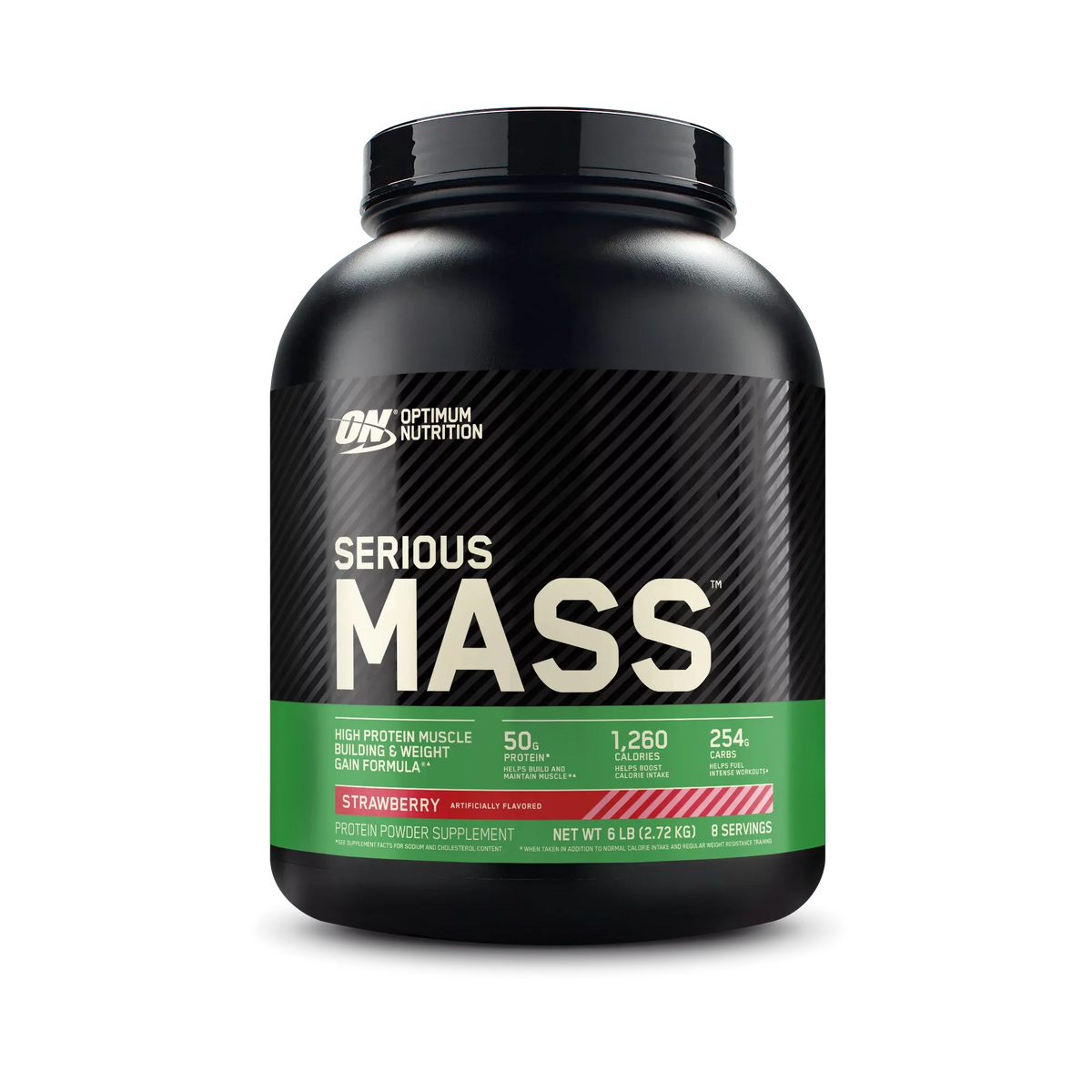 Optimum Nutrition Serious Mass, High Protein Weight Gain Powder, Strawberry, 6 lb (2.72 kg)