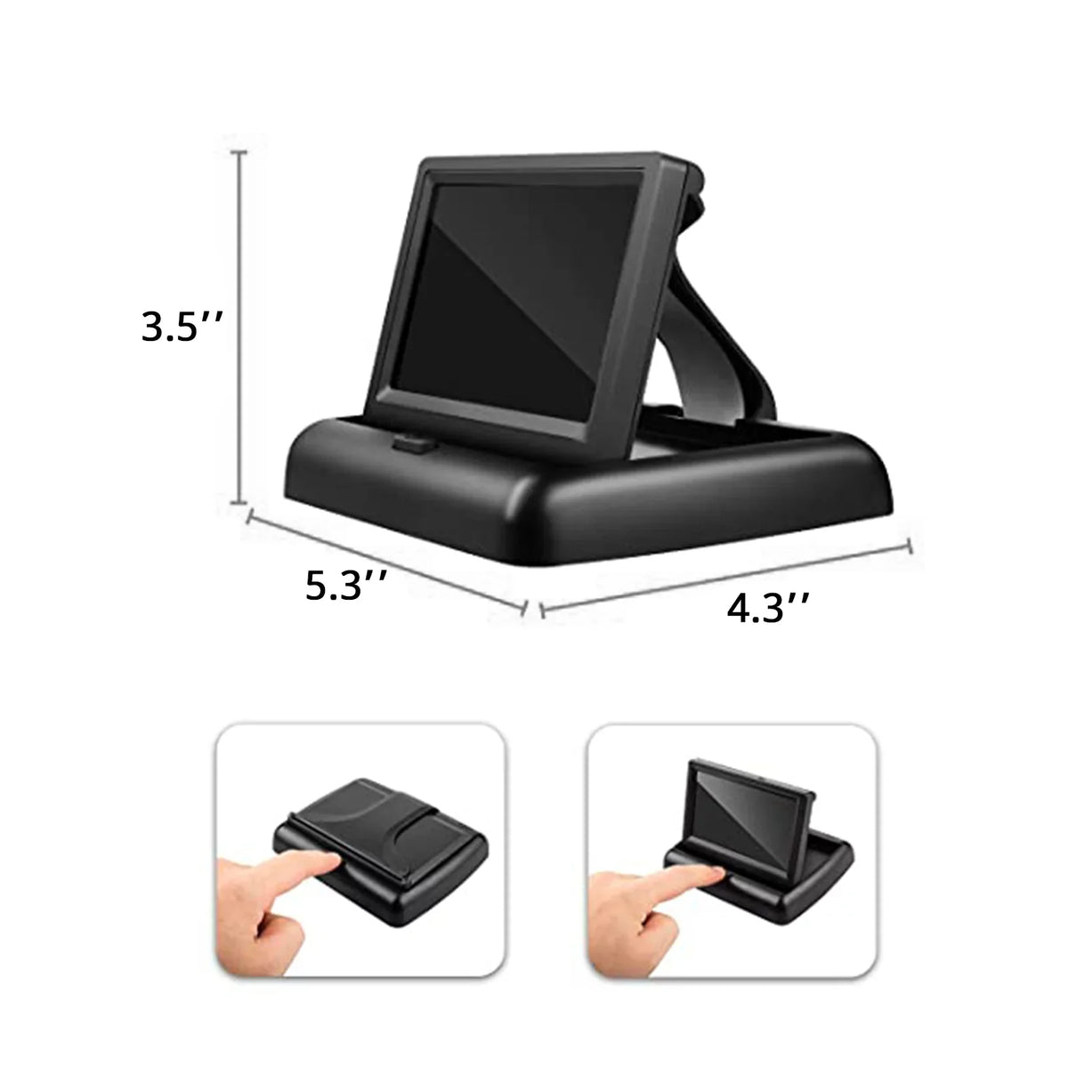OWSOO Car 4.3'' Car Monitor with Infrared Night Vision Plug and Play View Infant in Rear Facing Seat with Wide Crystal Clear View Easily to Observe The 's Every Move
