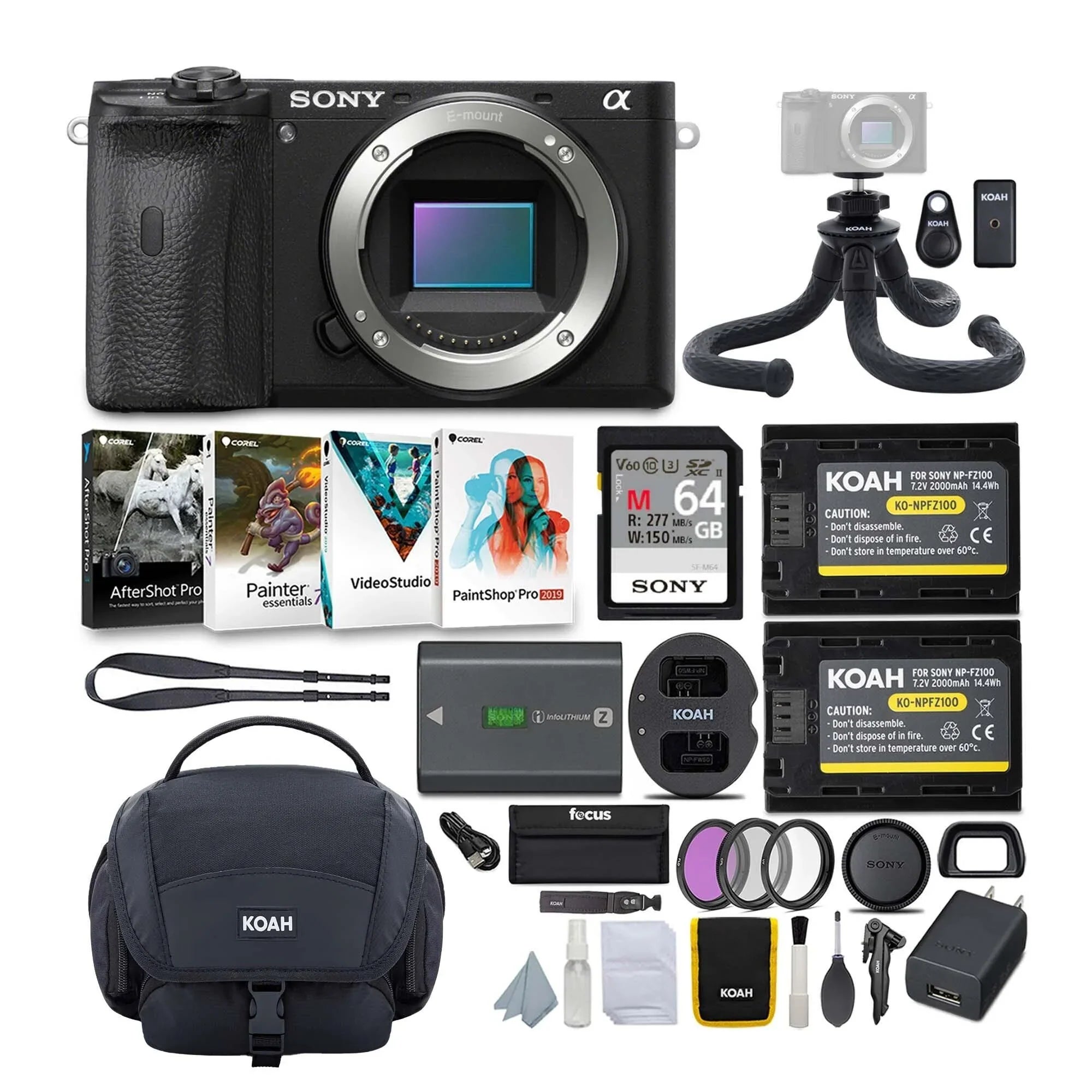 Alpha a6600 APS-C Mirrorless Camera (Body Only) with Accessories Bundle