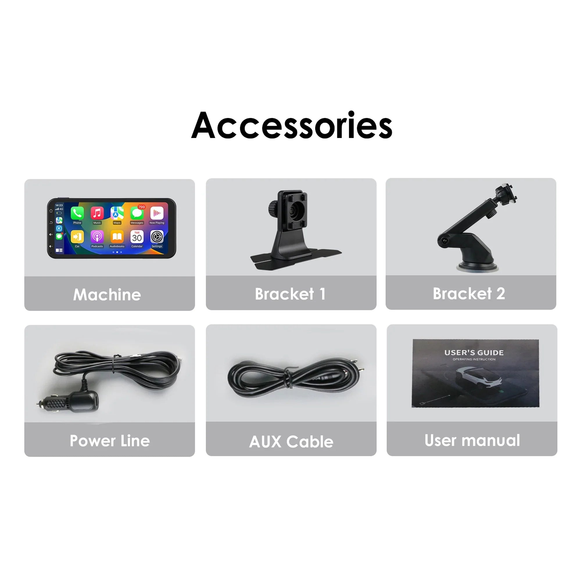 Hizpo GPS Navigation Bluetooth 6.25 Inch Display 360° Adjustable FM Car Radio Stereo Head Unit Receiver With Carplay Android Auto And Backup Camera