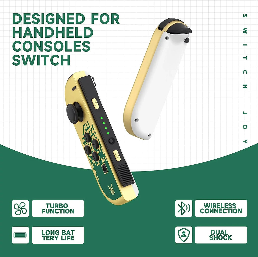 Joycons Controller for Nintendo Switch, Replacement for Wireless Left & Right Switch Controllers with Dual Vibration/Motion Display