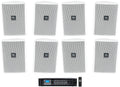 (8) JBL Control 23-1 White 3" Indoor/Outdoor 70v Commercial Wall Speakers + Amp