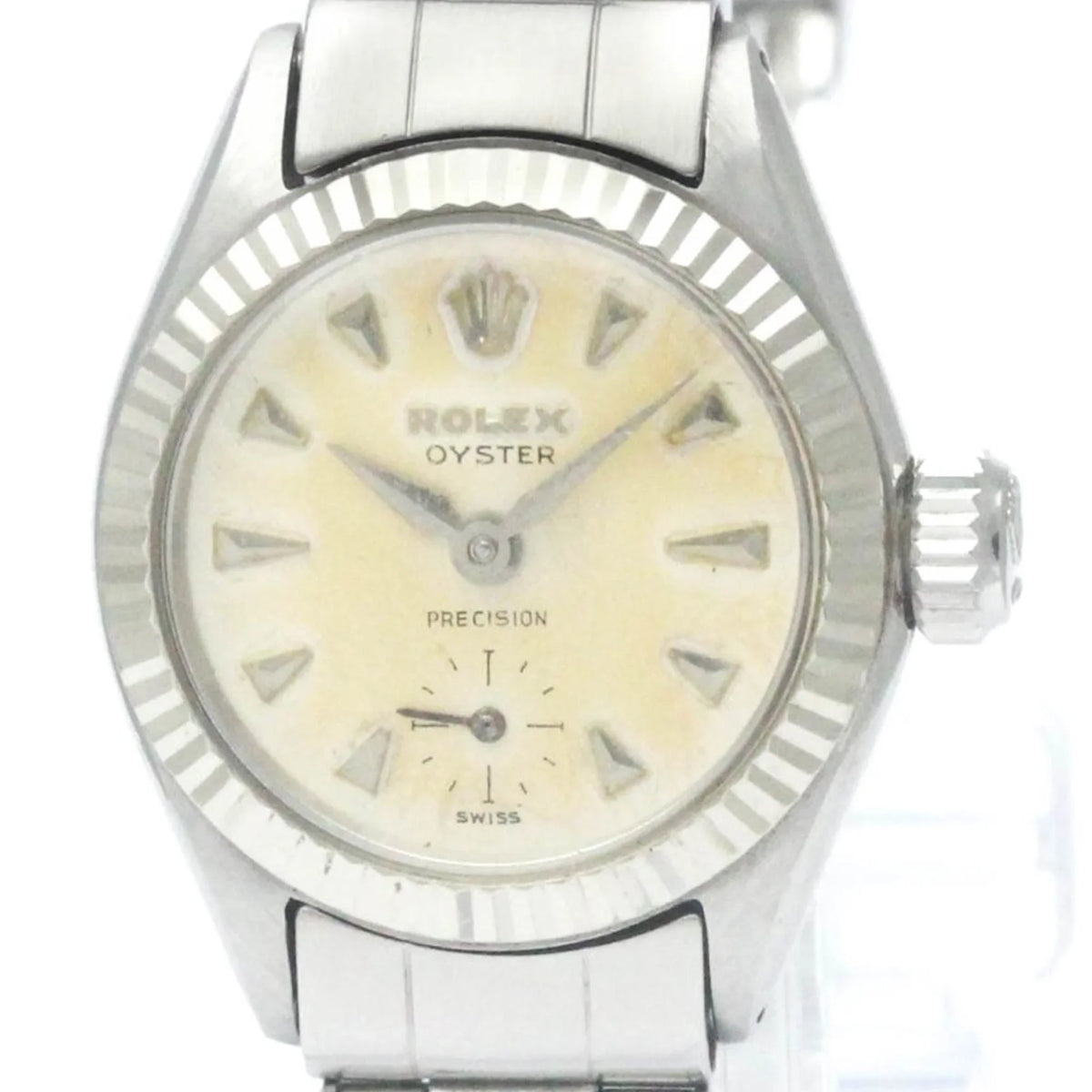 Pre-Owned Vintage ROLEX Precision Stainless Steel Hand-Winding Mens Watch 6525 BF565424 (Fair)