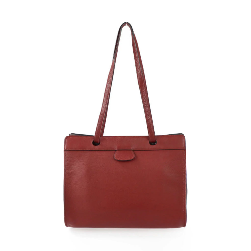 Pre-Owned HERMES Hermes Museau Shoulder bag Taurillon Clemence Rouge Ash Tote □E stamp (Good)