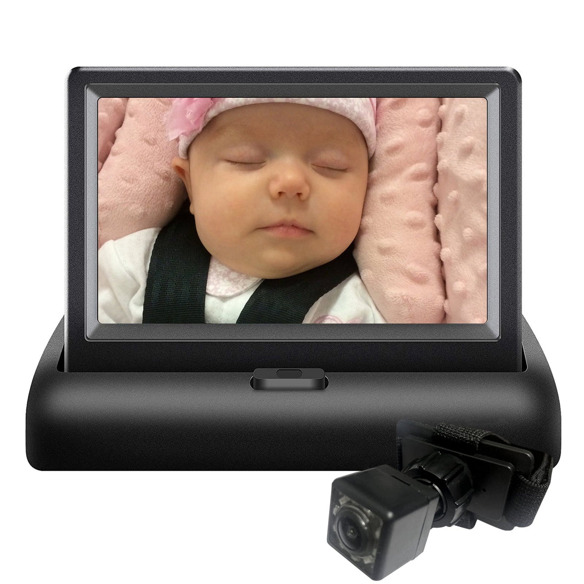 OWSOO Car 4.3'' Car Monitor with Infrared Night Vision Plug and Play View Infant in Rear Facing Seat with Wide Crystal Clear View Easily to Observe The 's Every Move