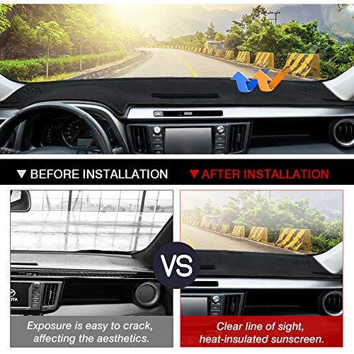 Cartist Suede Dash Mat for Toyota RAV4 2013-2018 Dash Cover Nonslip Dashboard Mat Protector Sunshade No Glare