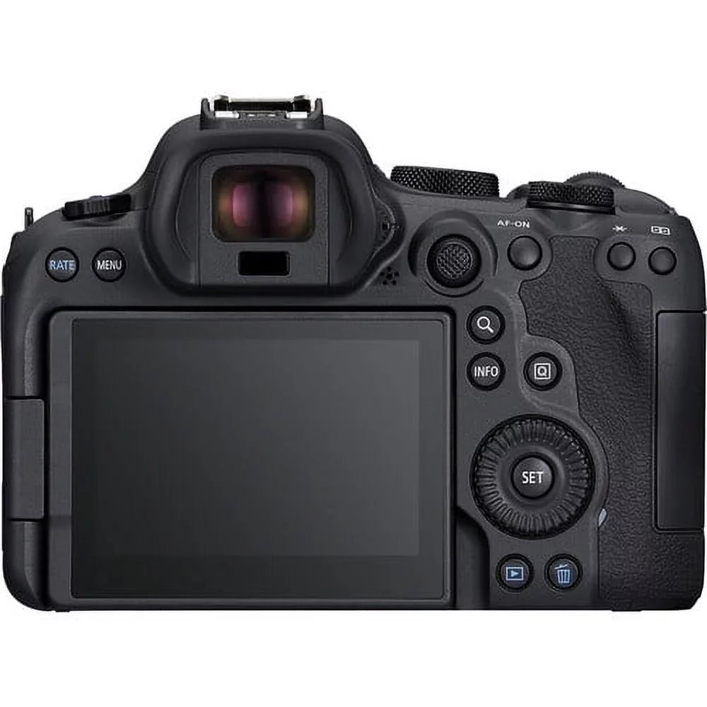 EOS R6 Mark II Mirrorless Camera (5666C002) + RF 24-70mm Lens + 64GB Memory Card + Case + Corel Photo Software + LPE6 Battery + External Charger + Card Reader + More
