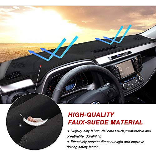 Cartist Suede Dash Mat for Toyota RAV4 2013-2018 Dash Cover Nonslip Dashboard Mat Protector Sunshade No Glare