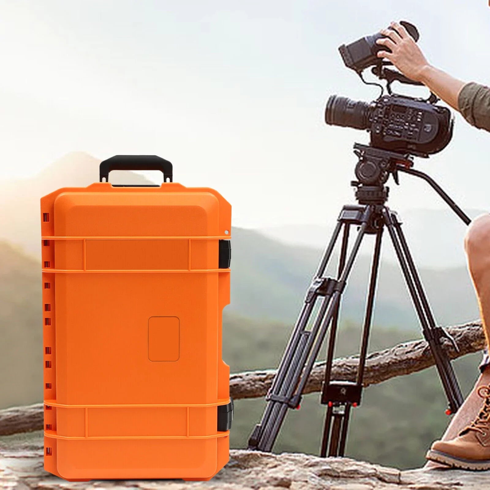 22-Inch Multi-Purpose Case Camera Box W/Customizable Foam IP67 Liquid Protective Camera Case