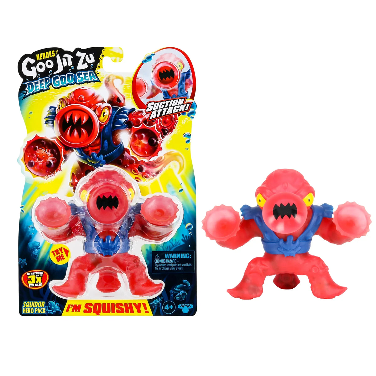 Heroes of Goo Jit Zu Deep Goo Sea Squidor Hero, Ages 4+