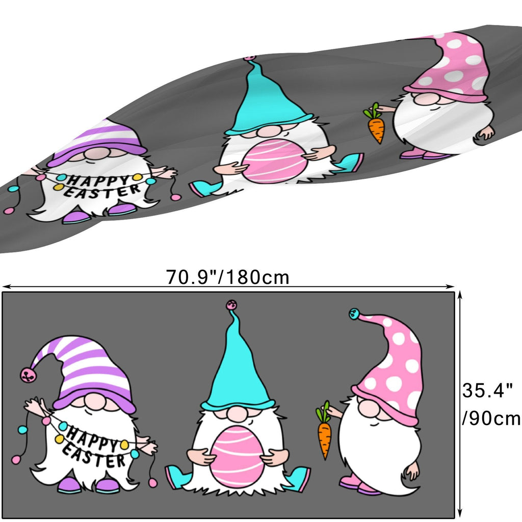 FREEAMG Easter Gnomes Silk Long Scarf for Women Large Oblong Monitor Shawls Wraps Neck Headscarf Hair Wraps Gift Packed