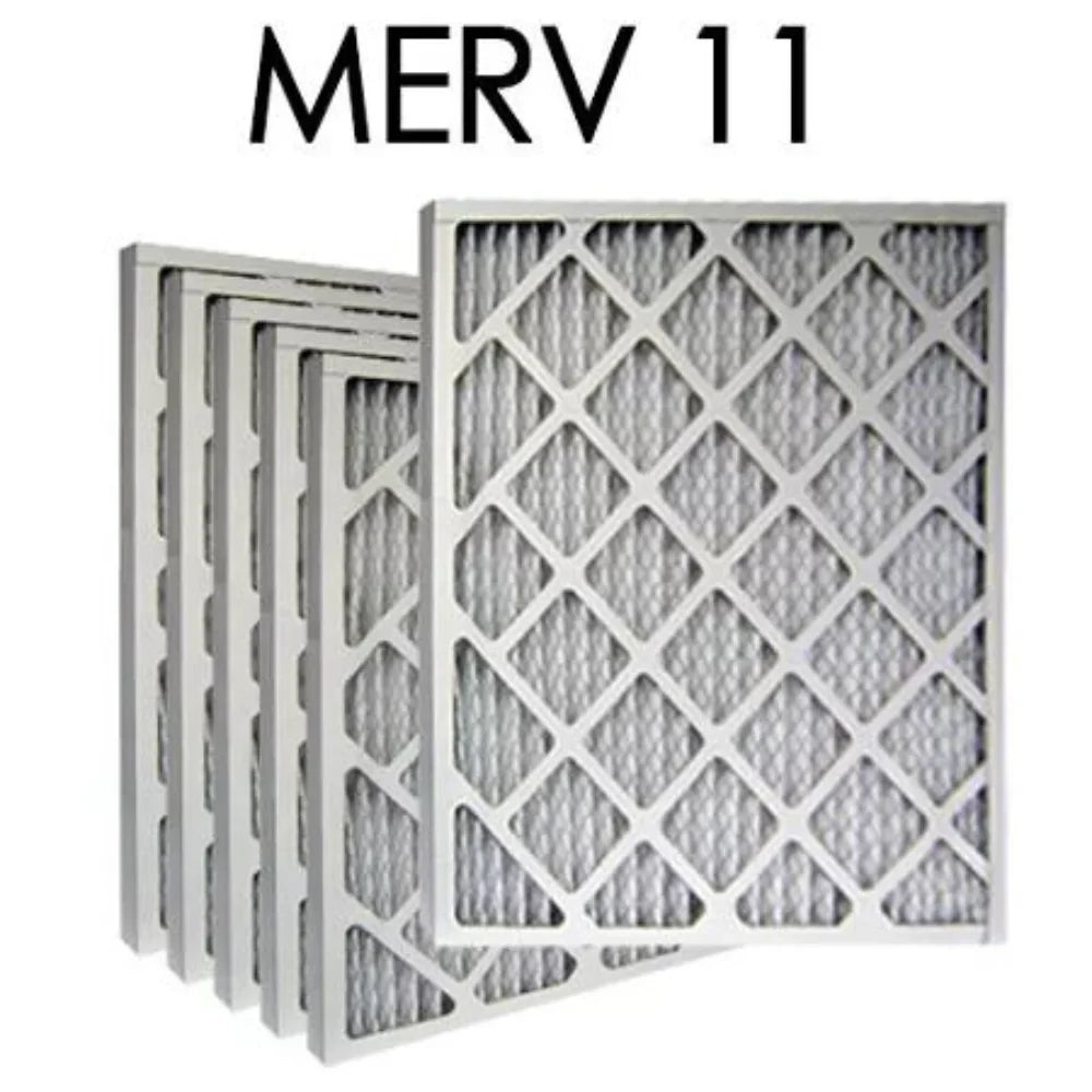 20x22x1 MERV 11 Pleated Air Filter 6PK | 19.5x21.5x.75 - Actual Size