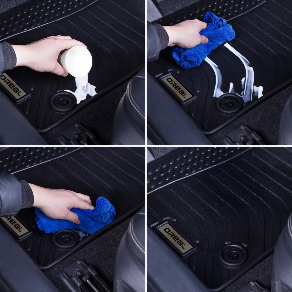 Black Floor Mats Liners Replacement for Genesis GV70 2022 2023 Heavy Duty All Weather Protection Front Rear Car Carpet Custom Fit Sturdy Odorless