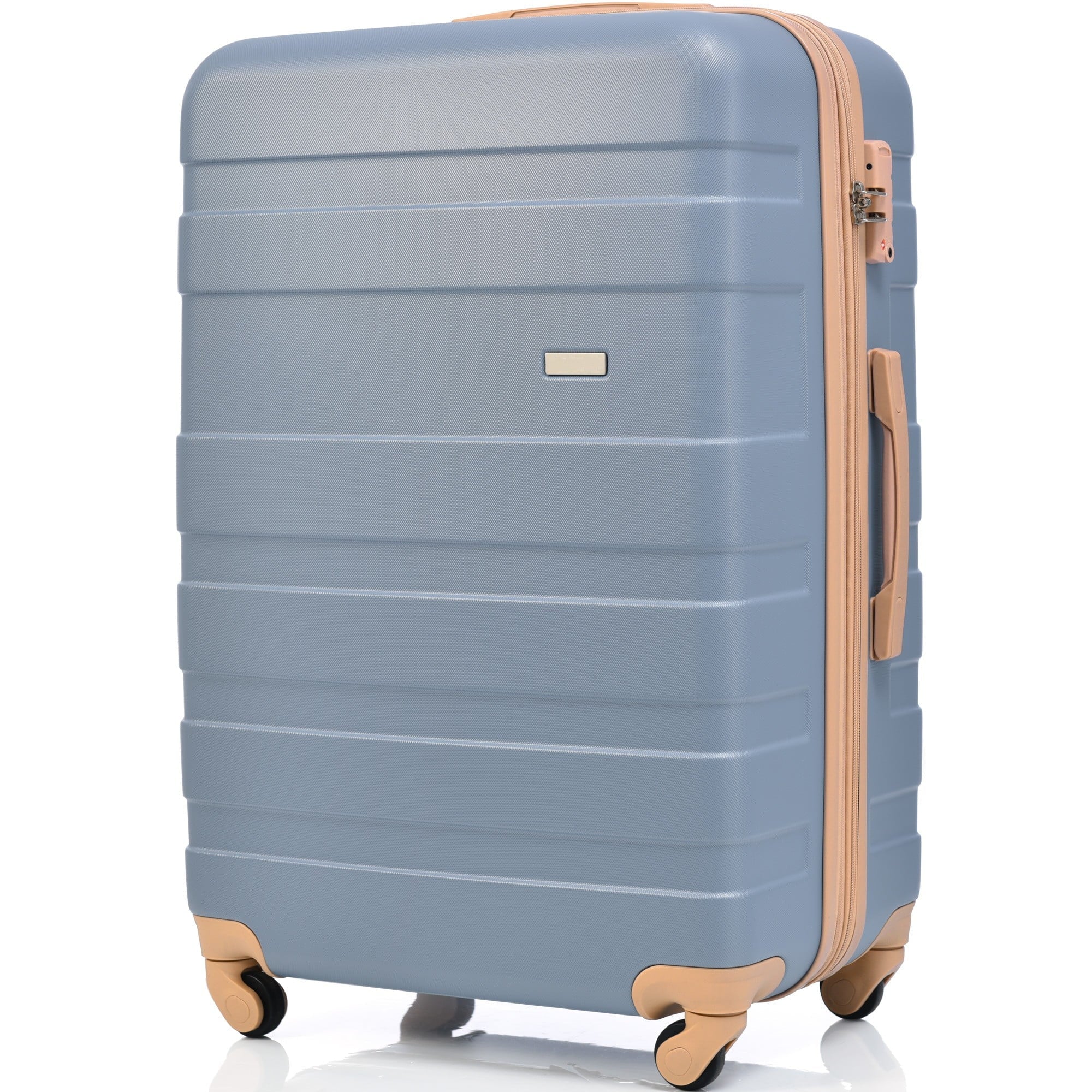 Tenozek 3 Piece Luggage Sets Expandable ABS Hardshell Luggage Hardside Lightweight Sturdy Suitcase Spinner Wheels Suitcase with TSA Lock 20''24''28'' ( Light Blue)
