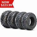 HALBERD Set of 4 25x8-12 Front & 25x10-12 Rear ATV/UTV Tires 6PR Trail Sand All Terrain off Road Tire