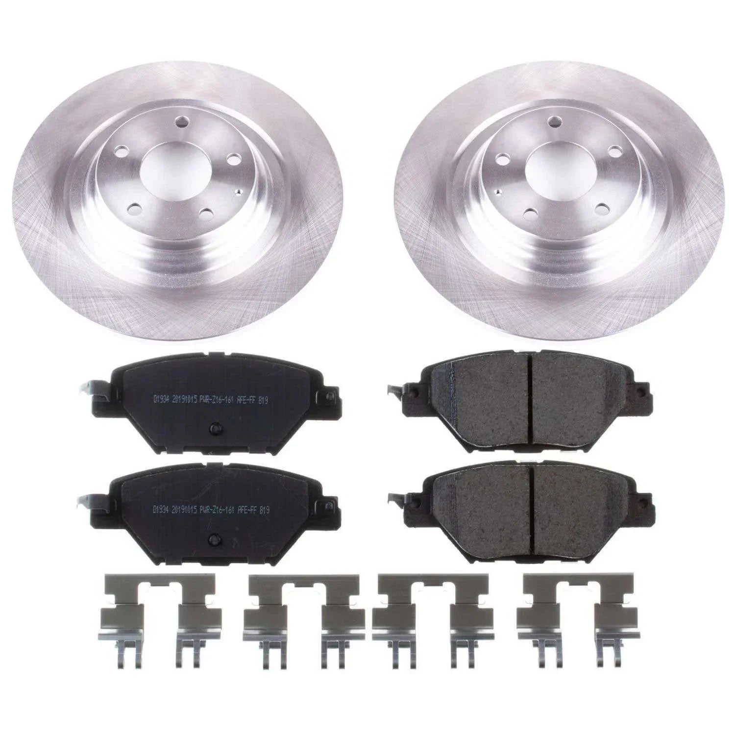 Power Stop Rear Stock Replacement Brake Pad and Rotor Kit KOE7742 Fits 2018 Mazda CX-9