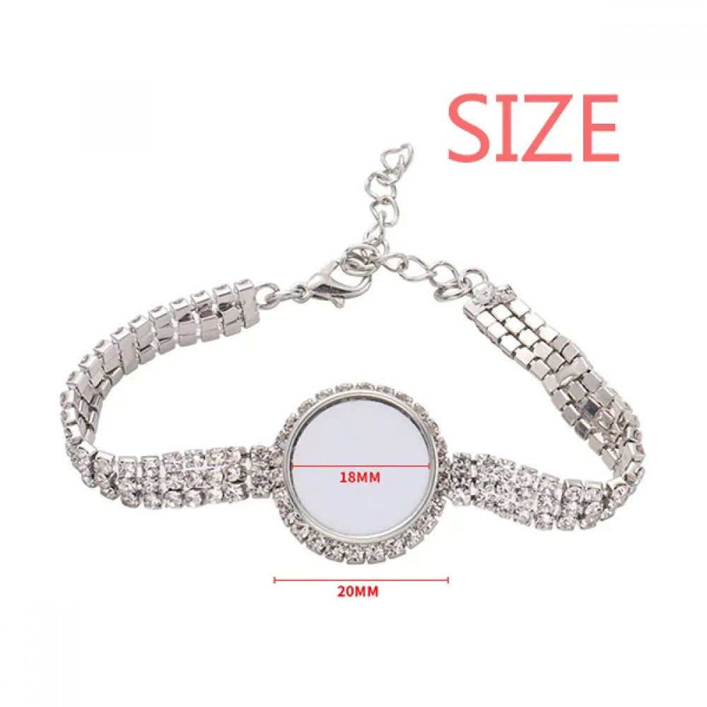 Glacier Lake Observe Stars Galaxy Pattern Tennis Chain Anklet Bracelet Diamond Jewelry