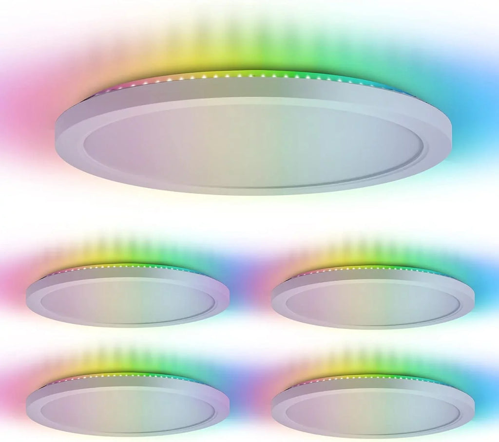 Sunco Smart LED Flush Mount Ceiling Light Fixture 24W 2500LM 13 Inch RGB Color Changing LED Night Light for Bedroom Kitchen Hallway Amazon Alexa Google Home Compatible ETL Energy Star 4 Pack