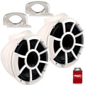 Wet Sounds REV10 White 10" Tower Speakers with Mini Fixed Clamps - Fits 1" to 1 7/8" Tube