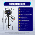 HANGKAI 2 Stroke 3.6 Outboard Motor Fishing Boat Engine Fluid Cooling CDI Outboard Boat Motor 90cm/35.4in