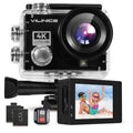 VILINICE Action Camera, 4K WiFi Camera with EIS 30m Fluid Fluid Cameras for Snorkeling, Sports Camera with 16MP Sensor, Camera Compatible Case, Remote Control for Gift, Travel