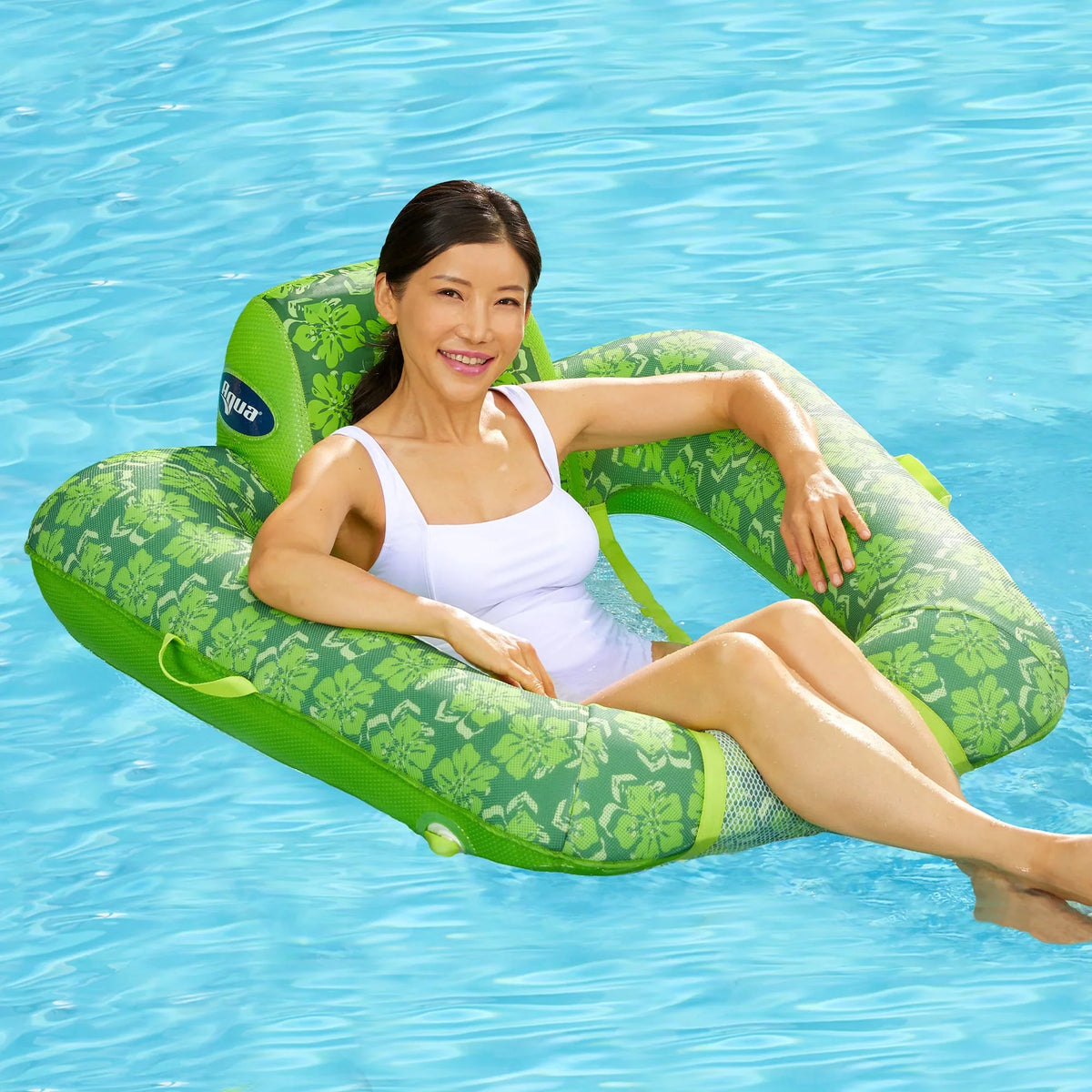 Aqua Leisure Campania 2in1 Lounger, Floral & Zero Gravity Pool Float