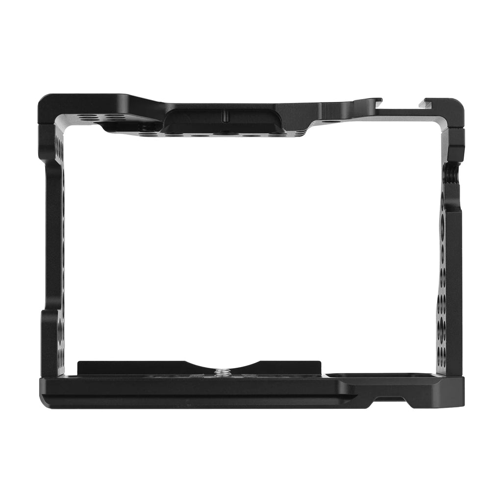Andoer Camera Cage Aluminum Alloy Video Cage Replacement for A7M3 A7R3 A9 Mirrorless Camera with Cold Shoe Mount 1/4 Inch & 3/8 Inch Screw Holes