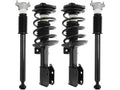 Front and Rear Strut Coil Spring and Shock Absorber Assembly Kit - 4 Piece - Compatible with 2008 - 2014 Mercedes-Benz C300 AWD (without Electronic Suspension) 2009 2010 2011 2012 2013