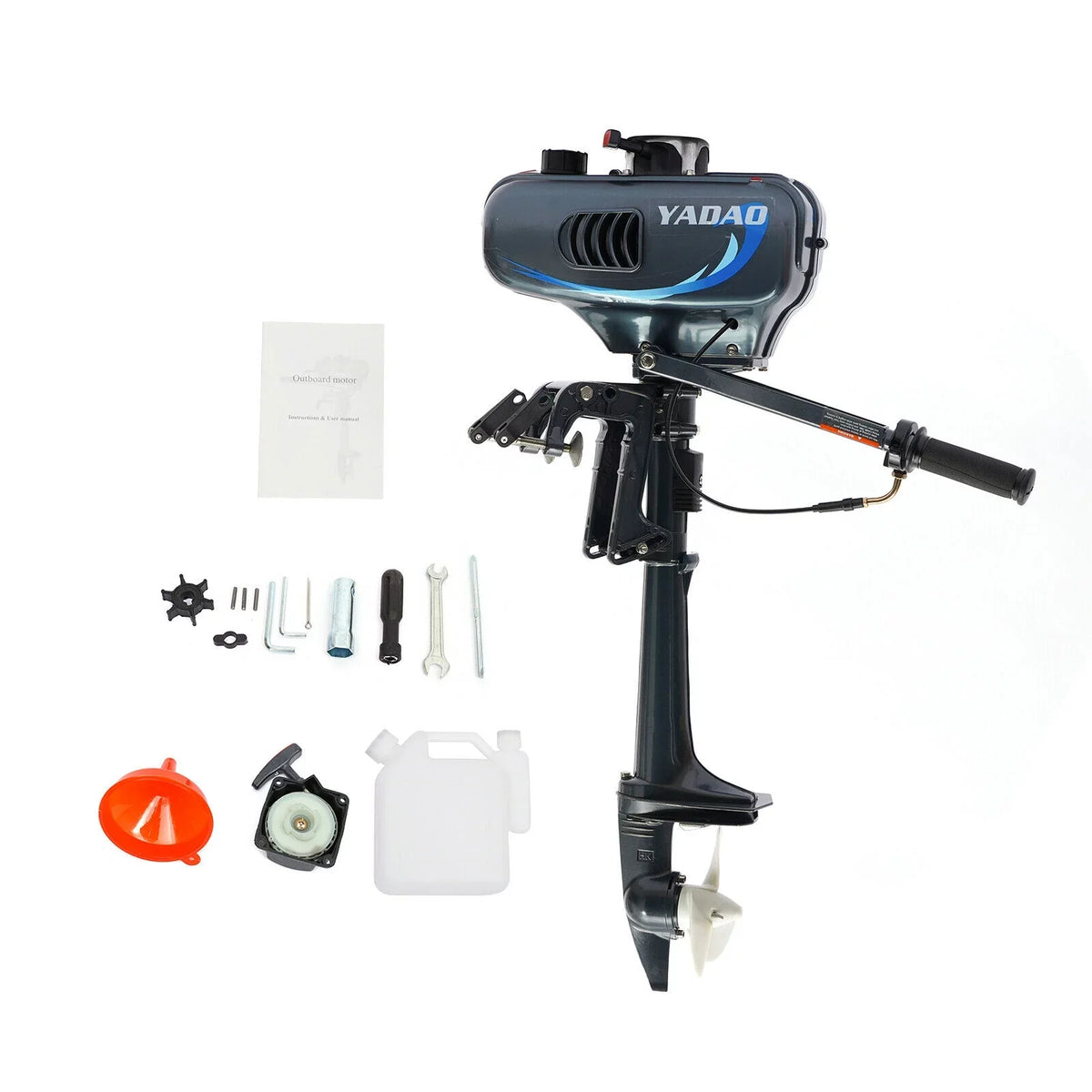 DENEST 3.5HP 2 Stroke Outboard Motor Fishing Boat Engine CDI Fluid Cooling 4000-5000rpm