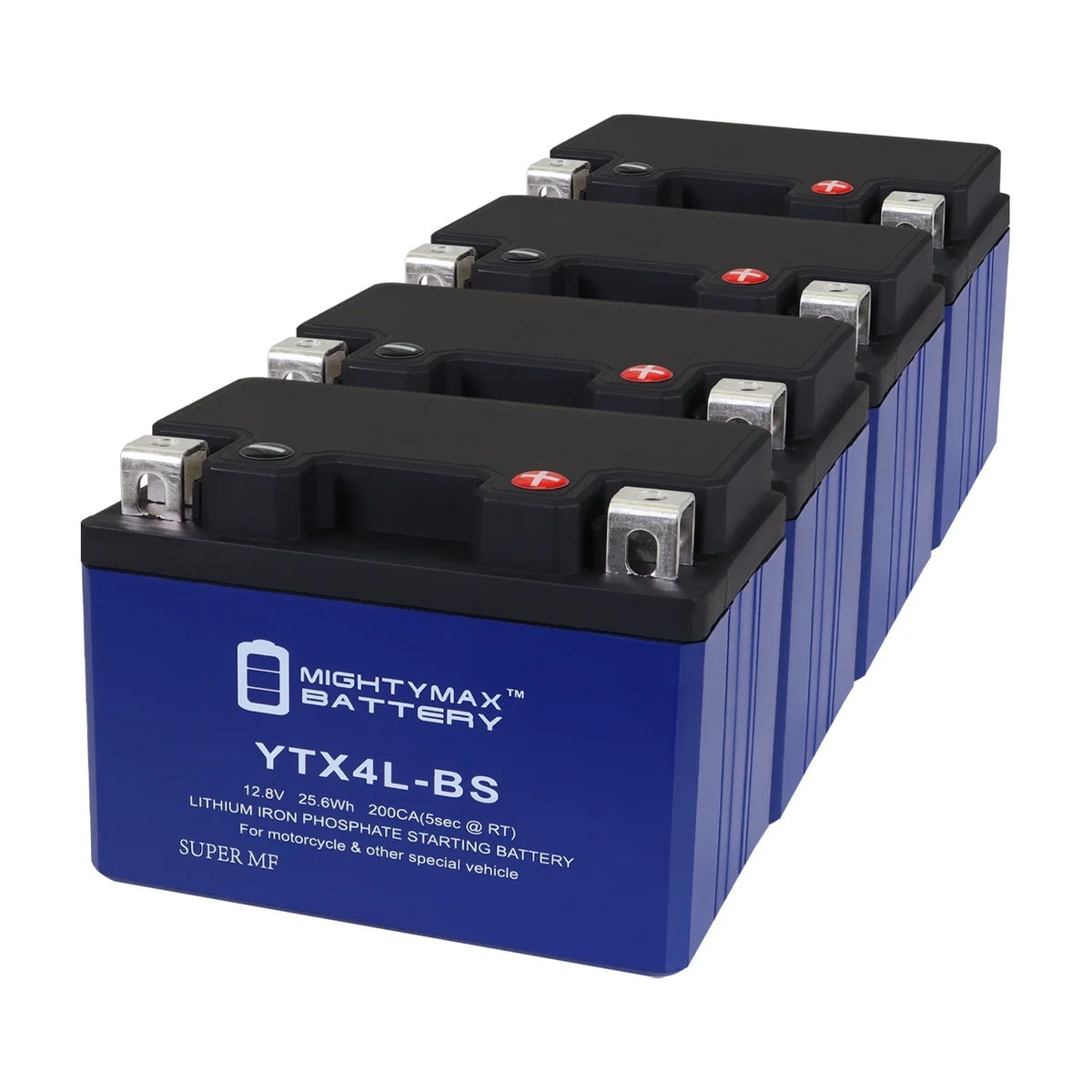 YTX4L-BS Lithium Replacement Battery Compatible with Suzuki GSX-R600 - 4 Pack
