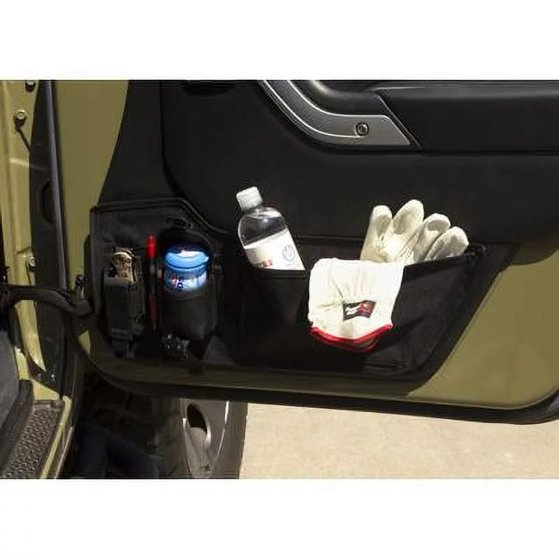 Rugged Ridge by RealTruck | 13551.75 Storage Panel, Door Mounted, Pouches; 2011-2018 Jeep Wrangler JK/JKU Compatible with Select: 2011, 2015-2018 Jeep Wrangler Unlimited