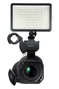 FDR-AX53 Professional Long Life Multi-LED Dimmable Video Light (Swivel Head) Includes Multi-Interface Adapter