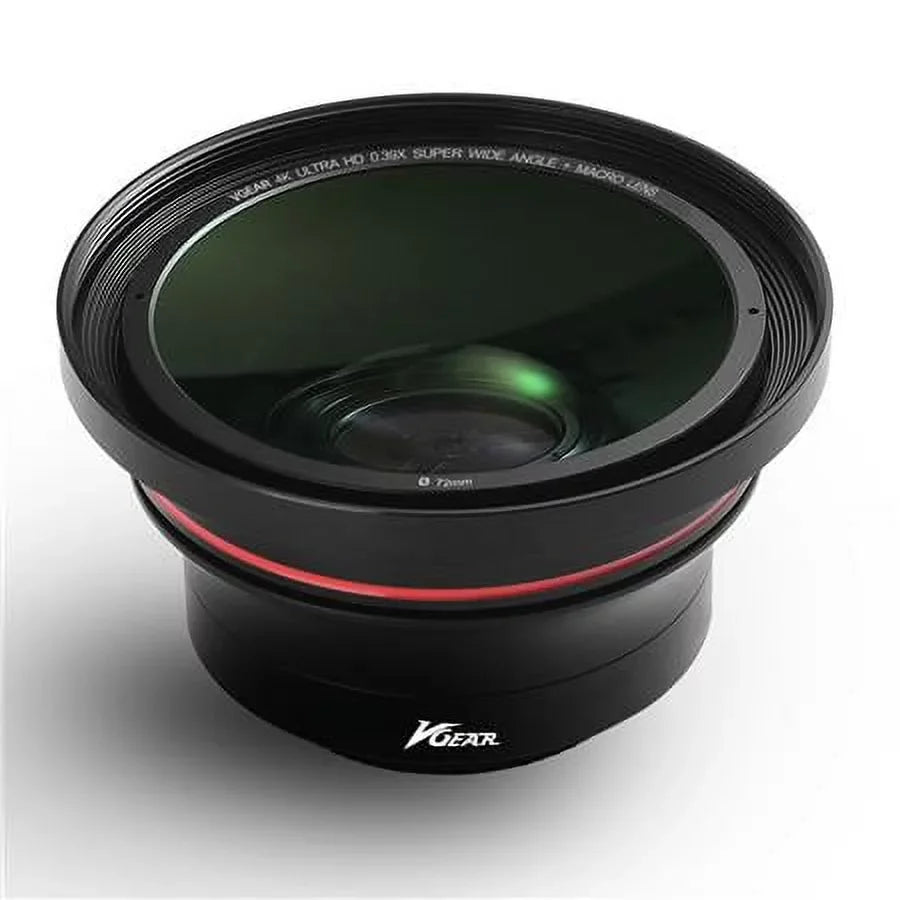 4K 0.39x Super Wide Angle + Macro Lens for Camcorder